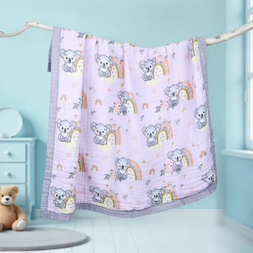 Koala Print Muslin Blanket for Baby