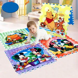 Baby Crawl Mat Set of 4 Prince Garden Print (Each 62x62x1 cm)