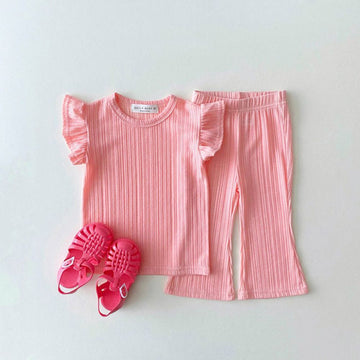 Girls' Ruffle Top & Palazzo Pant Co-ord Set