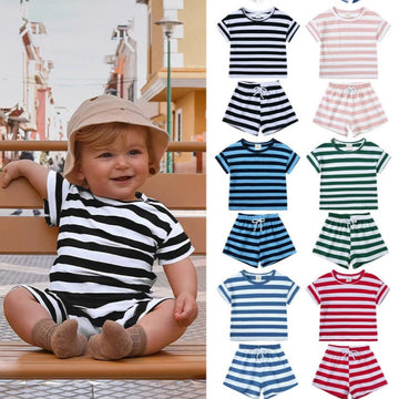 Boys' Striped Half Suit
