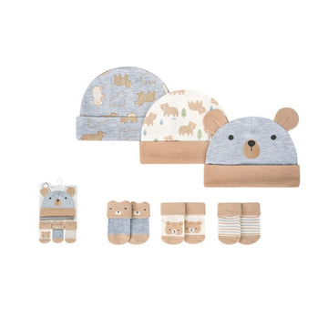 3-Piece Baby Cap & Sock Gift Set