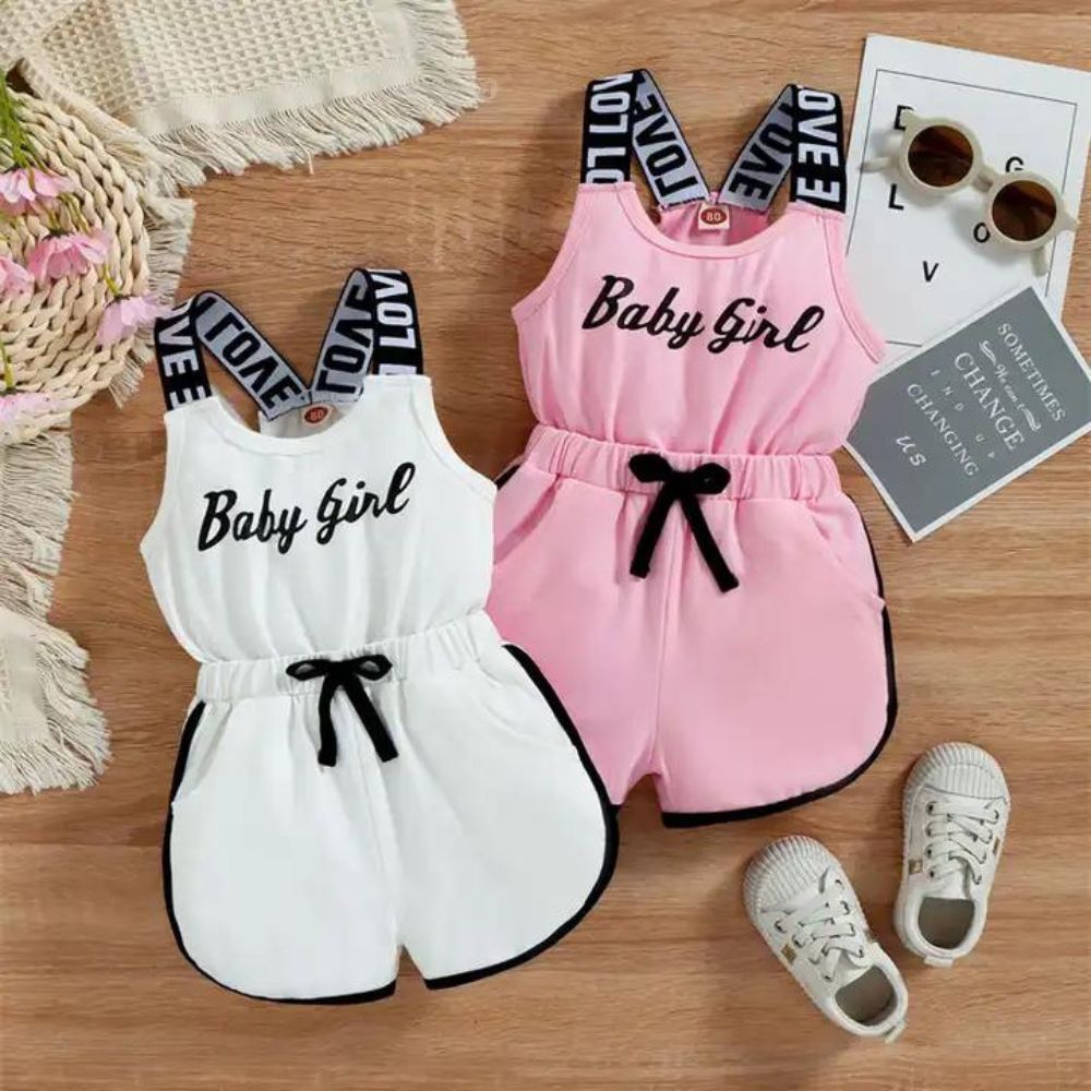 Baby Girl Sleeveless Jumpsuit Romper