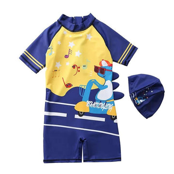 Dinosaur Printed One Piece Swimsuit