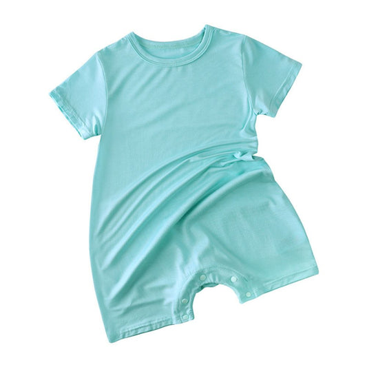 Plain Half-Sleeve Romper for Kids