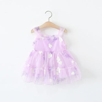 Sleeveless Floral Frock for Baby Girls