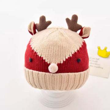 Full Headed Reindeer Winter Cap - 6m to 3yrs