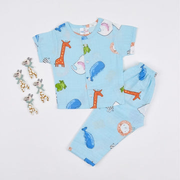 Muslin Cotton Printed Night Suit