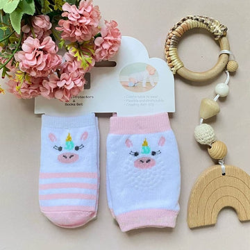 Baby Knee Protectors And Socks Set