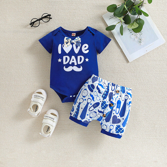 Short Sleeve Romper And Shorts Set