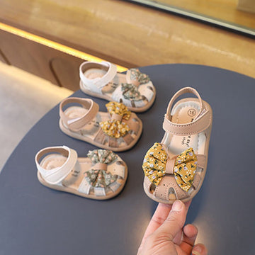 Flat Soft Bow Summer Sandals For Girls