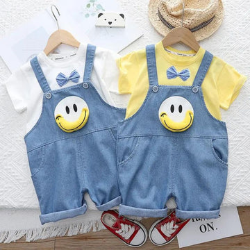 T-shirt and Dungaree Overall Set