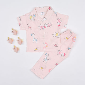Muslin Cotton Printed Night Suit