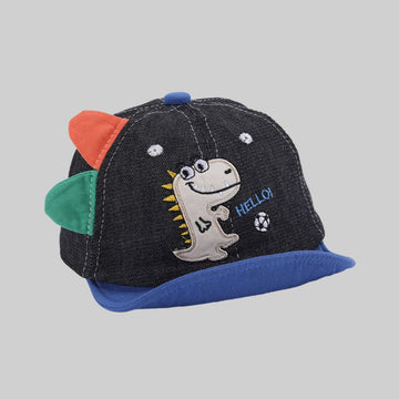 Breathable Stylish Cute Dinosaur Logo Cap For Baby 1 - 3 Year