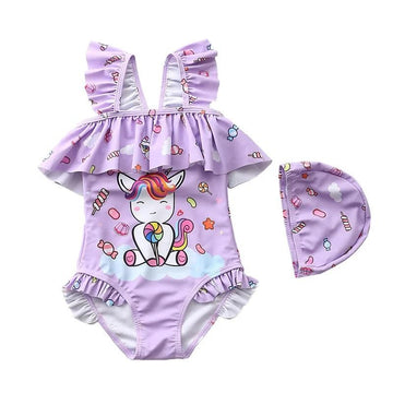 Girls Swimsuit Sleeveless Pool Party Swimwear