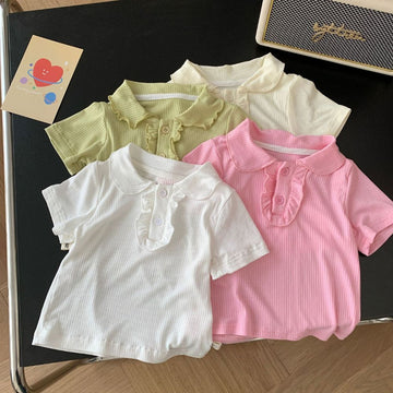 Soft Lining Plain T-Shirt For Baby Girls