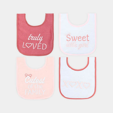 Set of 4 Embroidered Baby Bibs