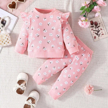 Floral Pattern Full Sleeves Flared Co-ord Set
