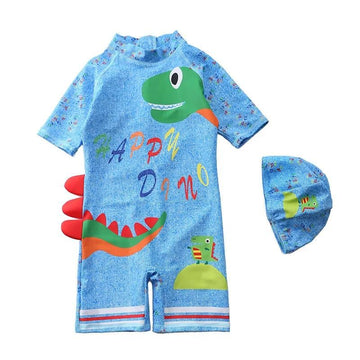Cute Dinosaur Printed One Piece Swimsuit