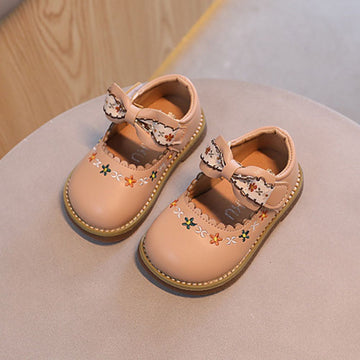 Bow Applique Velcro Sandals for Baby Girls