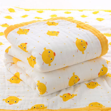 Duck Print Muslin Blanket for Kids