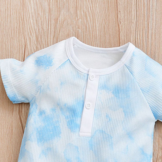 Kids Tie-Dye Print Romper – Vibrant Summer Style!