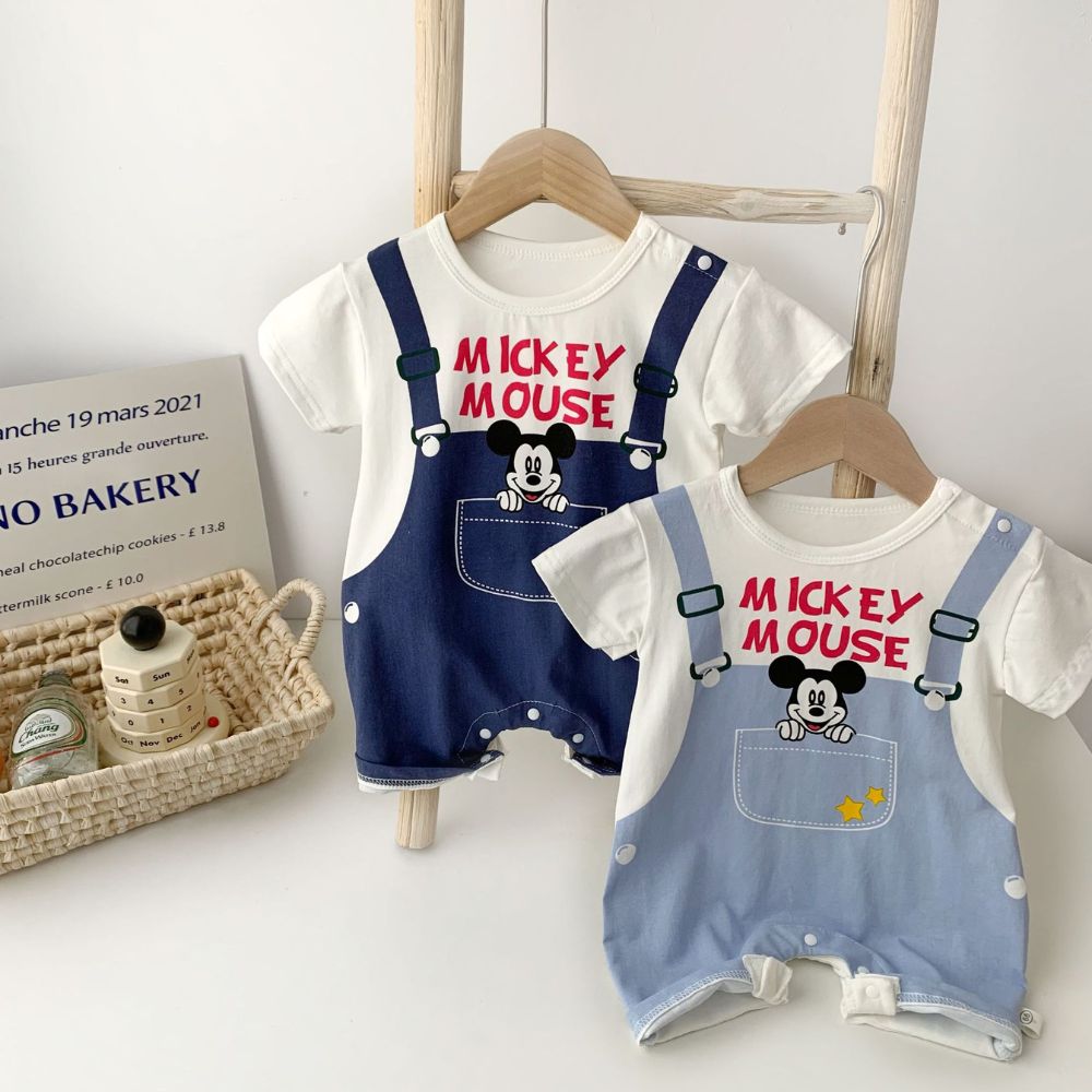 Baby Printed Dungaree Romper