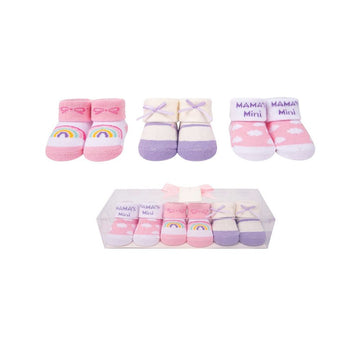 Mama's Mini Rainbow & Star Socks Set for Baby Girls
