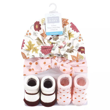4-Piece Turban Head Wrap & Sock Set
