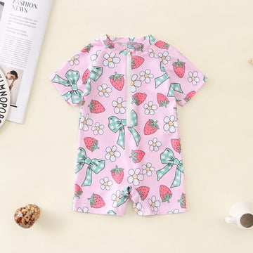 Toddler Girl Rash Guard One Piece Swimsuit
