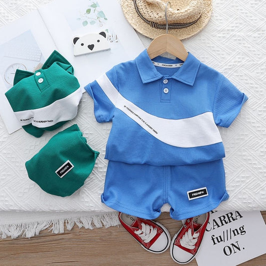 Summer Fashion Short Sleeve Soft Tees With Shorts