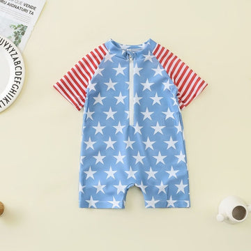 One-Piece Swimsuit – Stars & Stripes Design