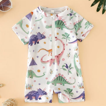 Baby Boy's Dinosaur Print One-Piece Swimsuit