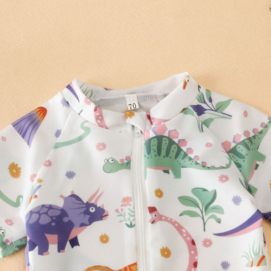 Baby Boy's Dinosaur Print One-Piece Swimsuit