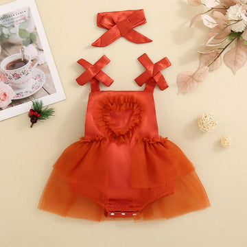 Baby Girl Sleeveless Frock & Tulle Skirt Set - Matching eadband