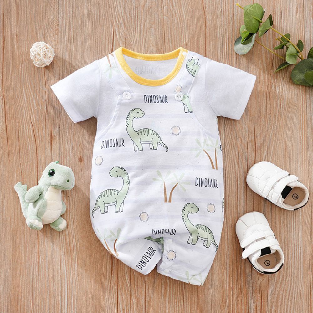 Dinosaur Print Baby Romper - Main Image