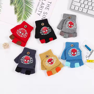 Spider-Man Winter Woolen Mitt Gloves for Kids