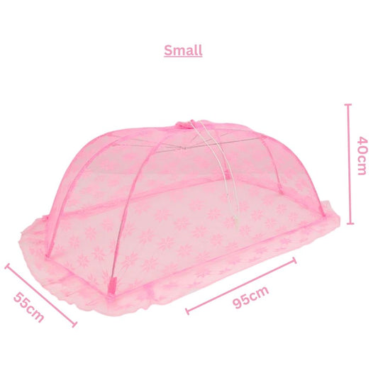 Floral Design Mosquito Net-(Pink)