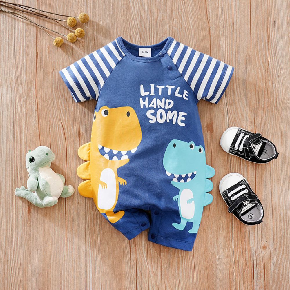 Baby Boys' Short-Sleeve Dinosaur Romper