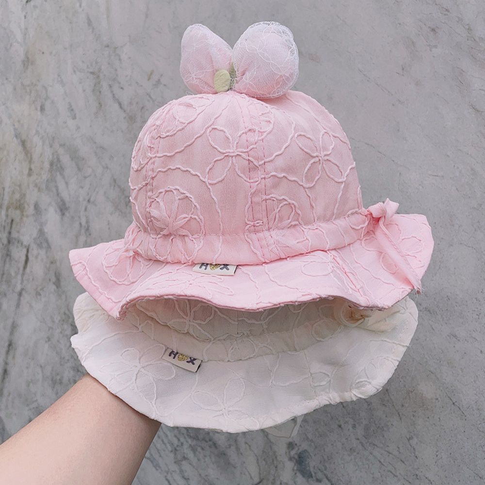 Bow Embellished Cotton Soft Hat Cap For Baby Girls To Years