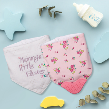 Teething Drooling Bandana Bibs Pack Of 2