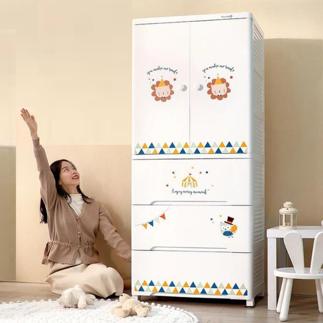 6 Layer Thickened Fibre Plastic Cupboard Storage Drawers