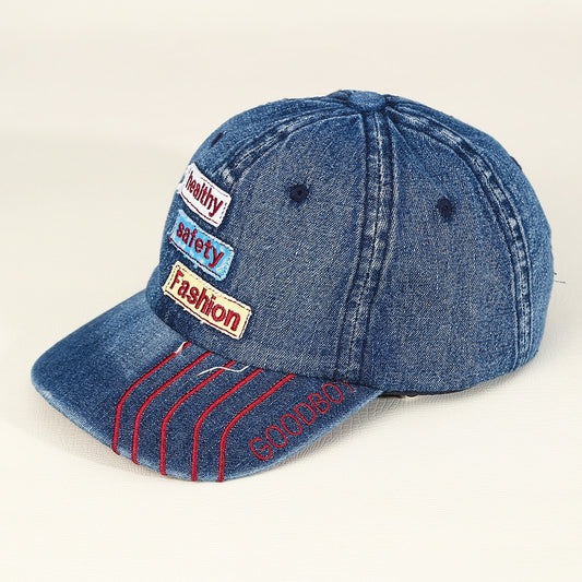 Style Applique Denim Cap