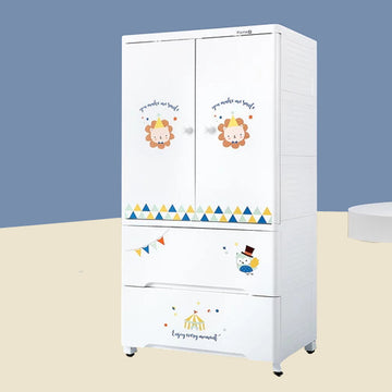 5 Layer Thickened Fibre Plastic Almirah With Cupboard, Storage Drawers