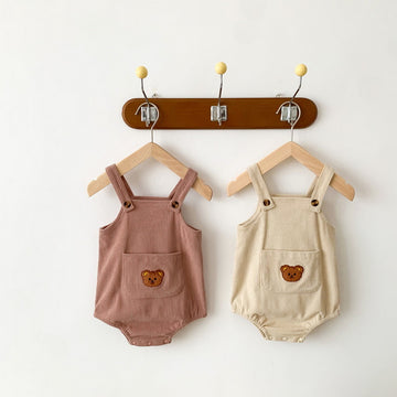 Sleeveless Corduroy Romper For Baby's