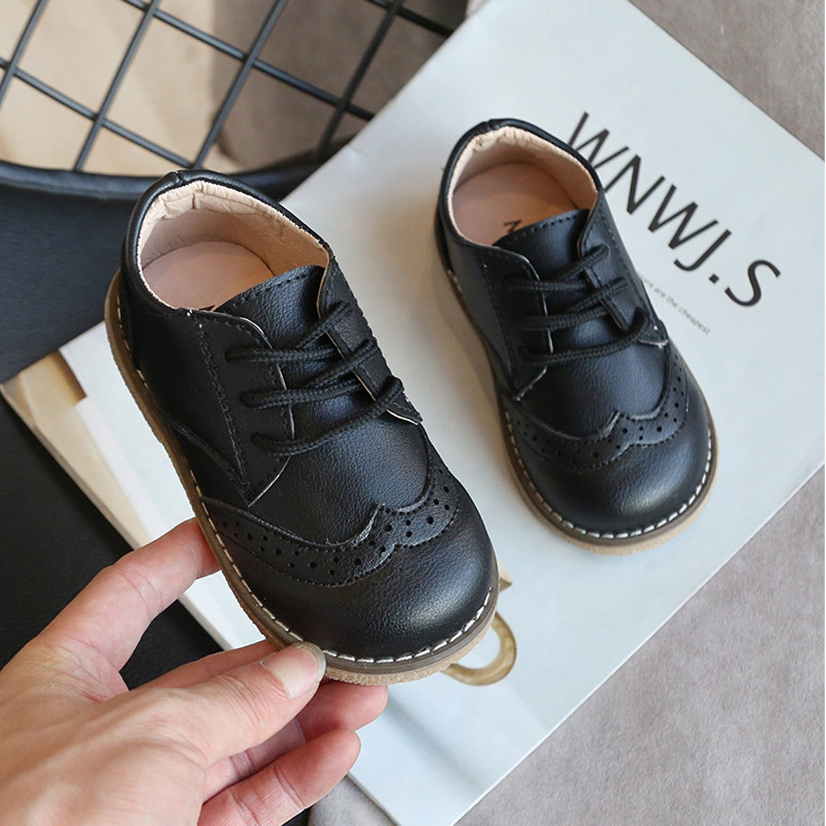 Baby boy best sale black shoes