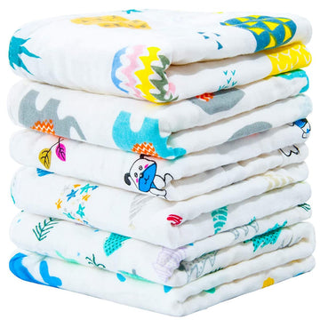6 Layer Muslin Washcloths (Pack of 6)
