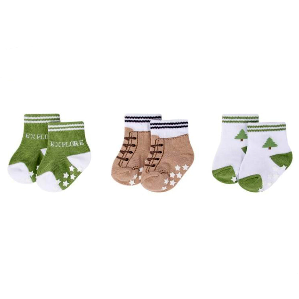 Little Explorer Baby Socks – 3 Pair Set