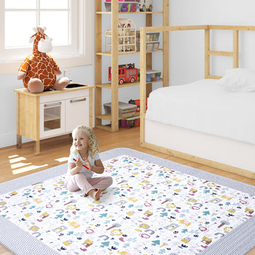 Cotton Crawl Mat For Baby Washable Portable And Large Size