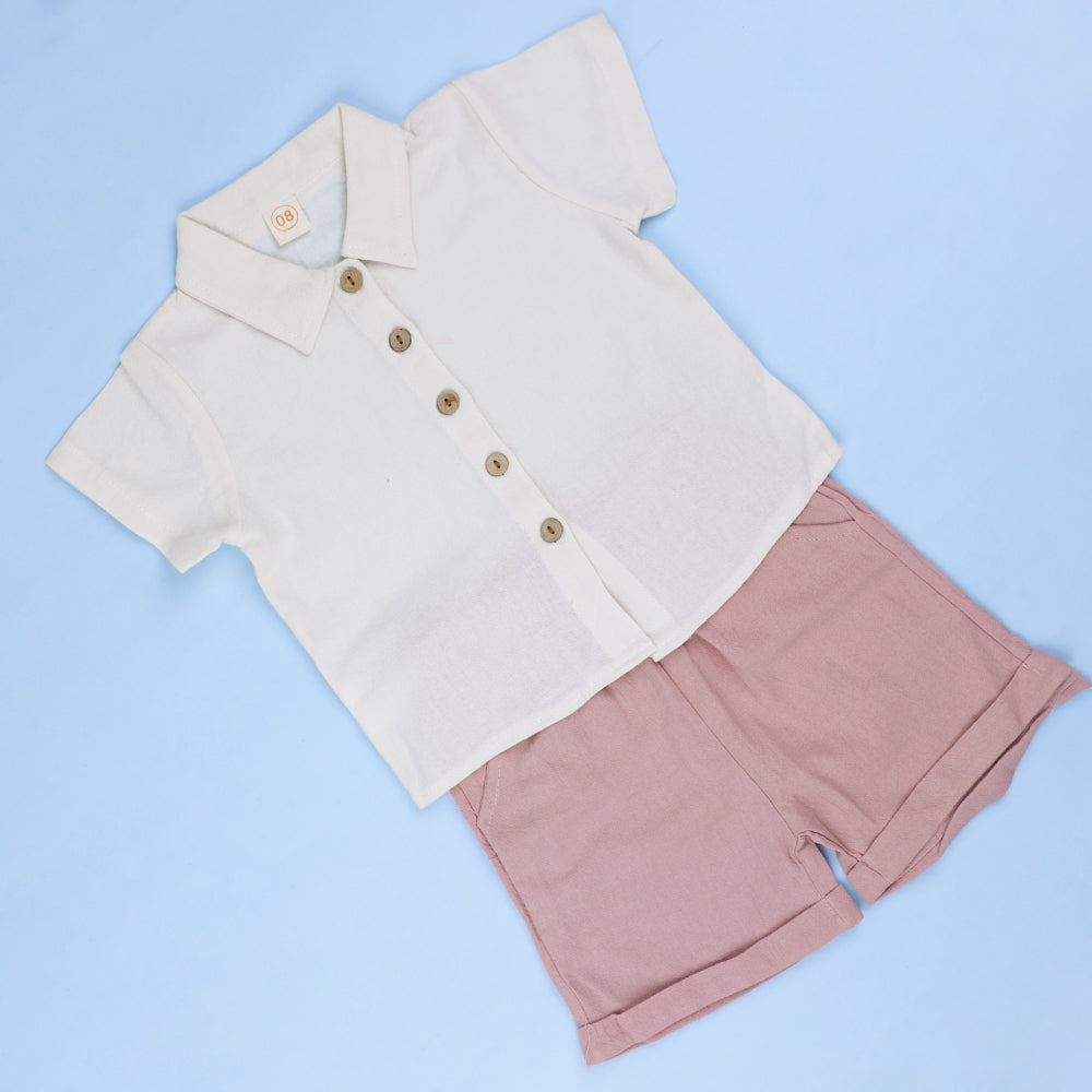 Soft Muslin Cotton Comfy Shirt And Pant Set For Toddlers