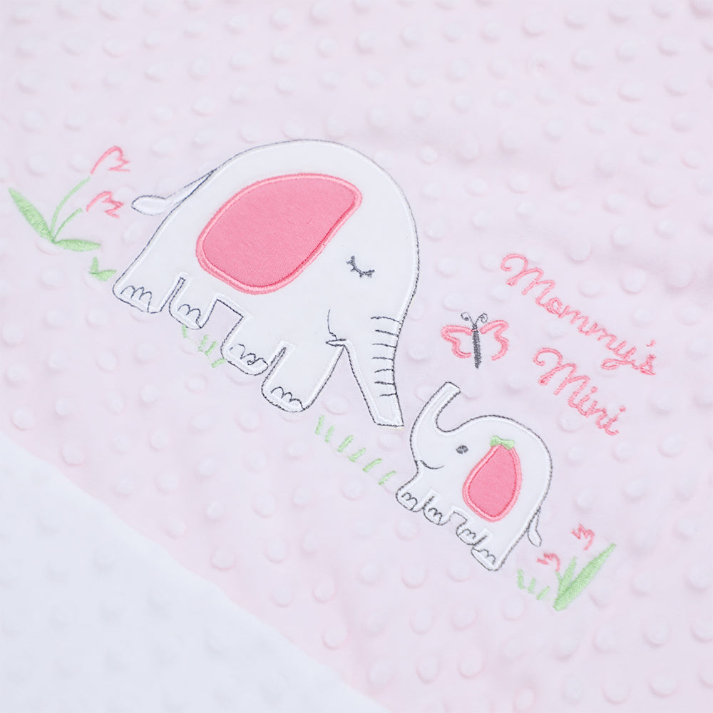 Elephant Mommy's Mini Print Fur Blanket for Kids
